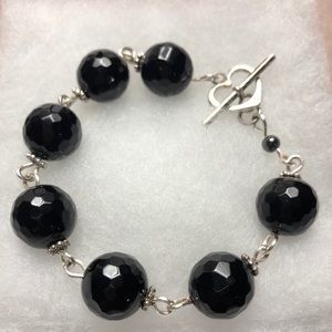 Natural Gemstone Toggle Bracelet